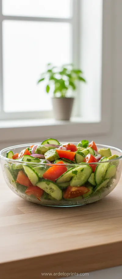 Cucumber Tomato Avocado Salad