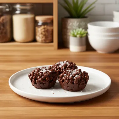 Dark Chocolate Quinoa Bites with crispy quinoa and rich dark chocolate