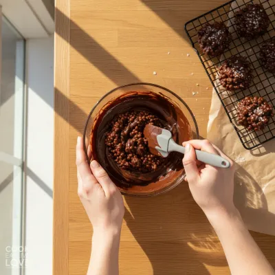 Dark Chocolate Quinoa Bites: Healthy Snack - cooking process