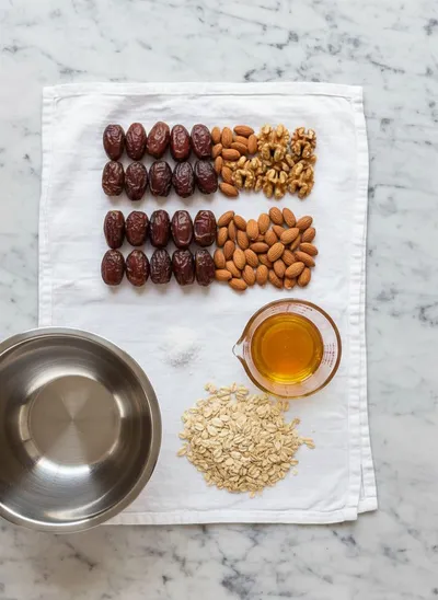 Date Nuts Energy Balls - ingredients preparation