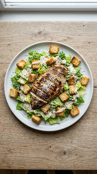 Grilled Chicken Caesar Salad with Homemade Dressing - cooking process