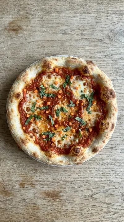 Small Batch Sourdough Pizza Crust - cooking process