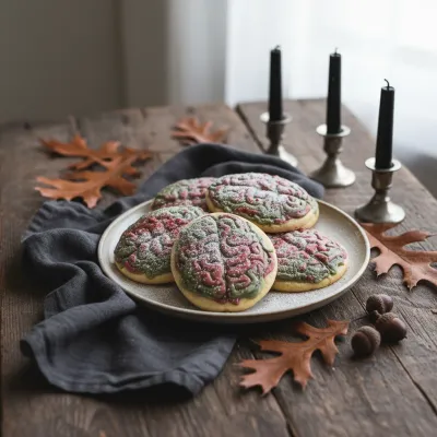 Zombie Brain Cookies: Spooky Halloween Treat - ready to serve