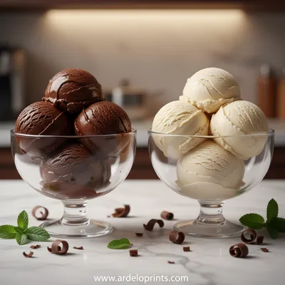 Duo of Chocolate Ice Cream Glasses