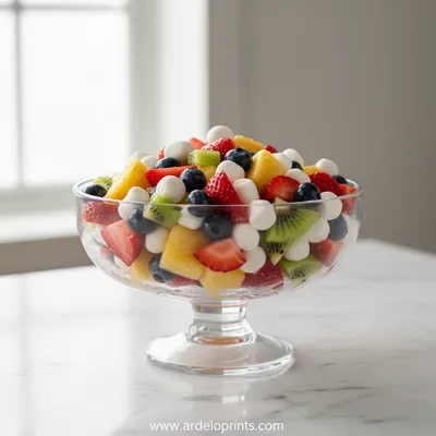 Fruit Salad with Sour Cream and Marshmallows