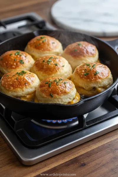 Garlic Parmesan Cheeseburger Bombs - ingredients preparation