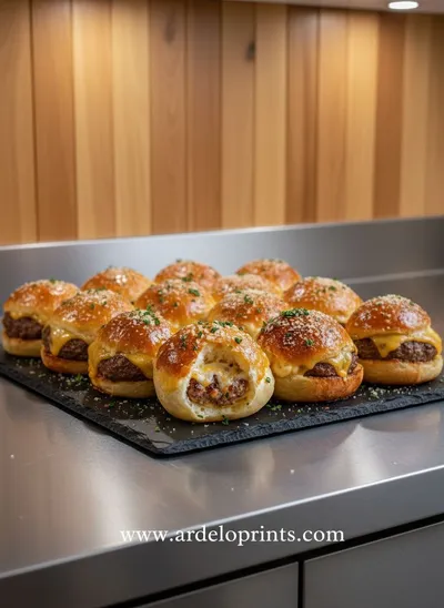 Garlic Parmesan Cheeseburger Bombs – Game Night Snack