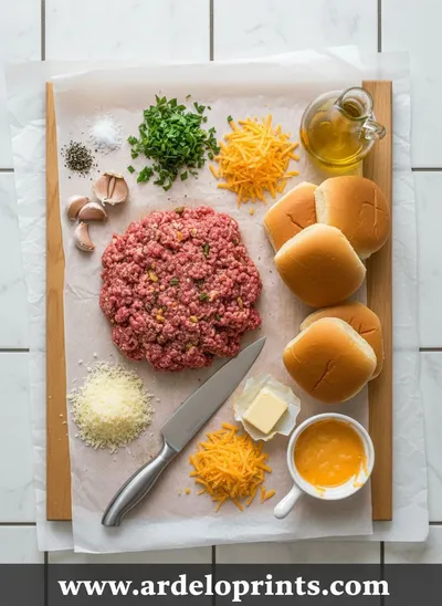Garlic Parmesan Cheeseburger Bombs – Game Night Snack - cooking process
