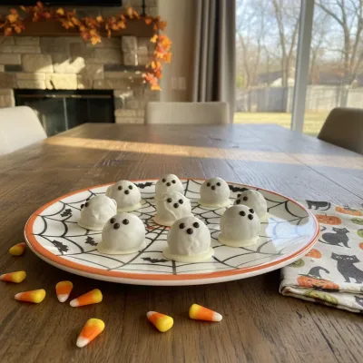 Ghost Oreo Truffles: Spooky Sweet Treat - ready to serve