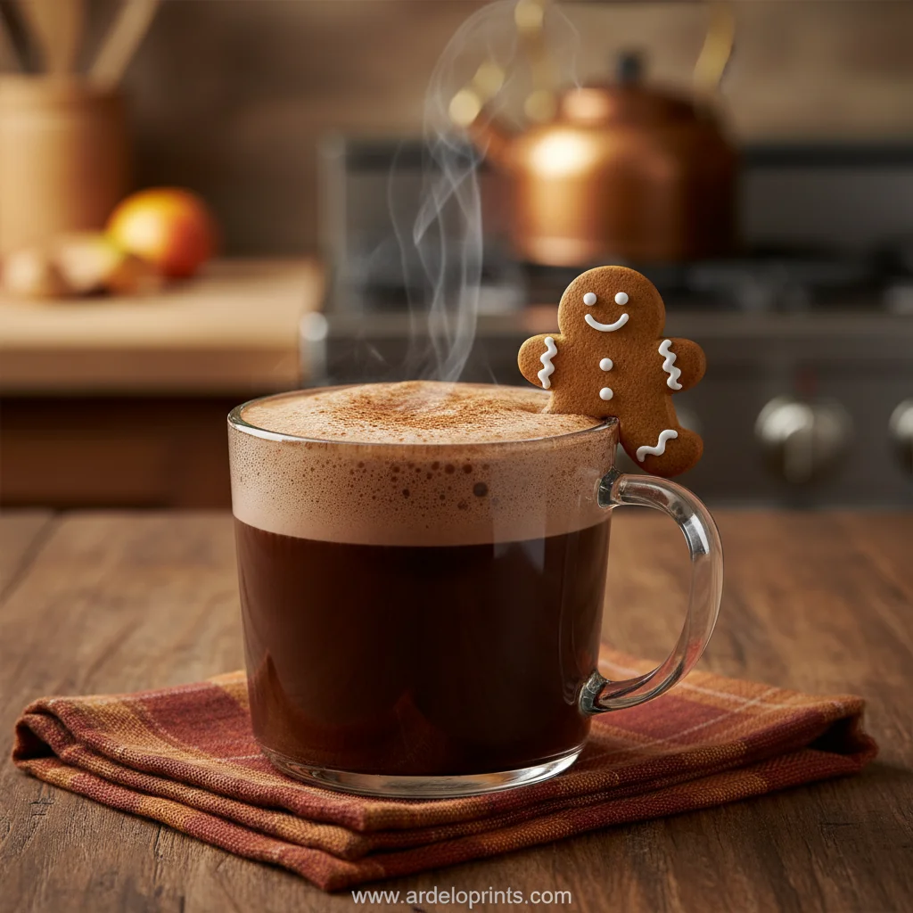 Gingerbread Fall Hot Chocolate Recipe - feature image