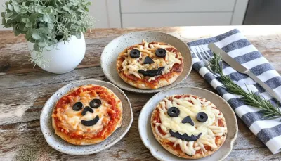 Halloween Mini Pizzas: Spooky Snack Board Ideas