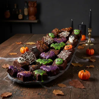 Halloween Brownies: Spooktacular Recipe Ideas - ready to serve