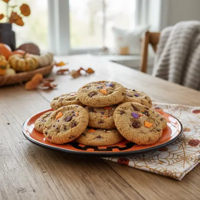 Halloween Chocolate Chip Cookies Recipe - ready to serve