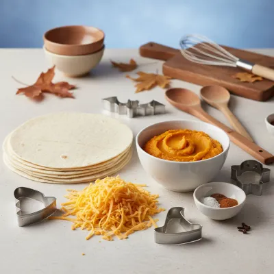 Halloween Pumpkin Quesadillas: Fun & Easy Recipe - ingredients preparation
