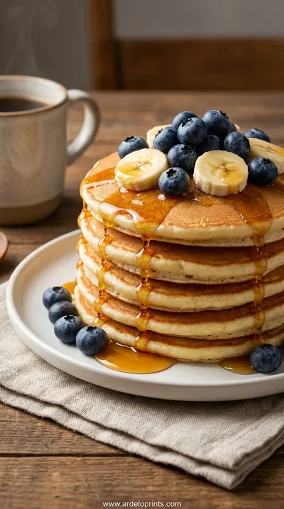 Healthy Fluffy Pancakes For Breakfast Recipe