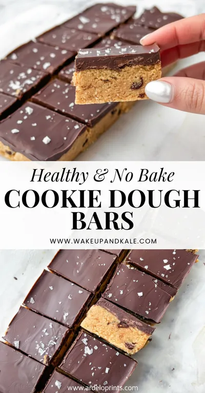 Healthy No Bake Cookie Dough Bars Recipe