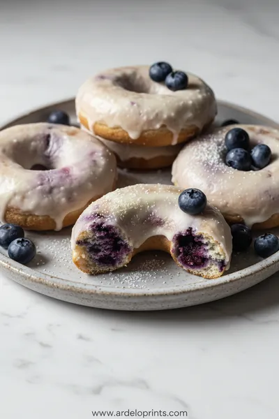 High Protein Blueberry Cake Donuts Recipe - ready to serve