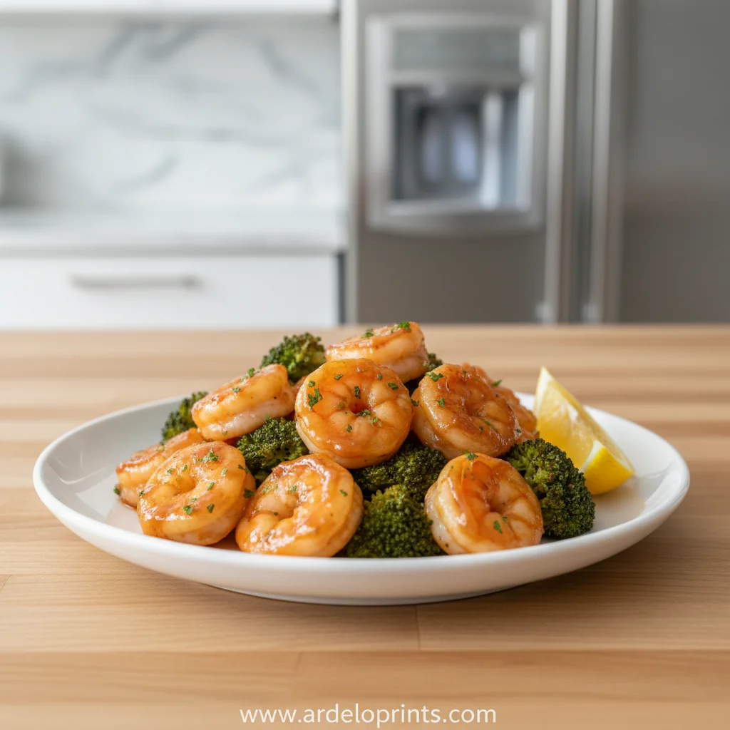 High-Protein Honey Garlic Shrimp - feature image