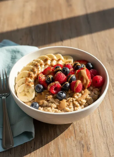 High-Protein Overnight Oats - ready to serve