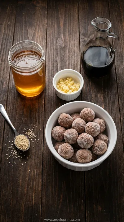 Slow Cooker Honey Garlic Meatballs: Irresistible Recipe - ingredients preparation