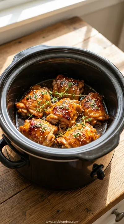Honey Garlic Chicken Thighs Recipe: Slow Cooker