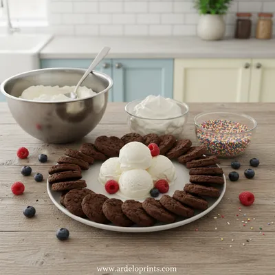 Easy Ice Cream Sandwich Cake - cooking process