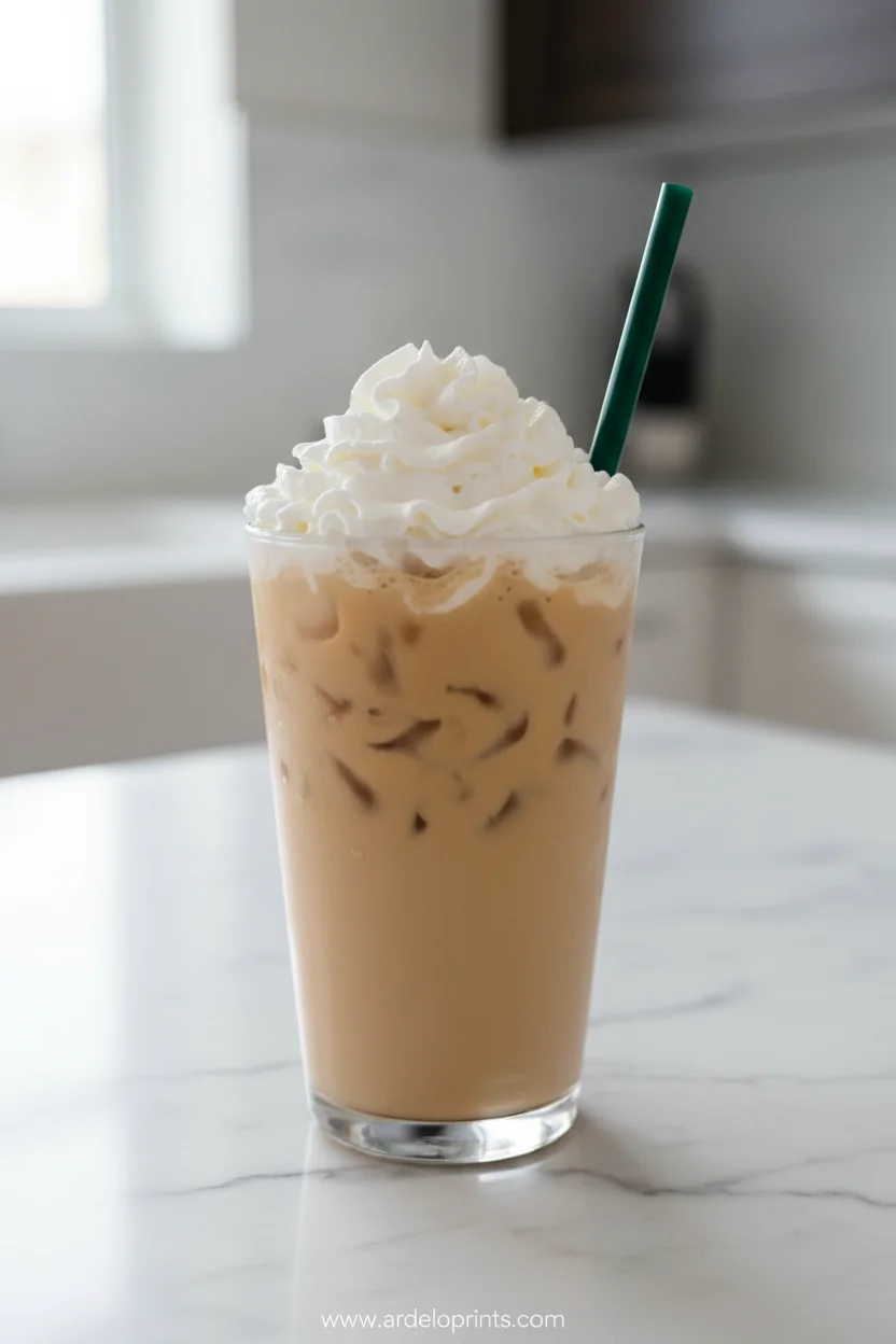 Iced White Chocolate Mocha Copycat Recipe - feature image