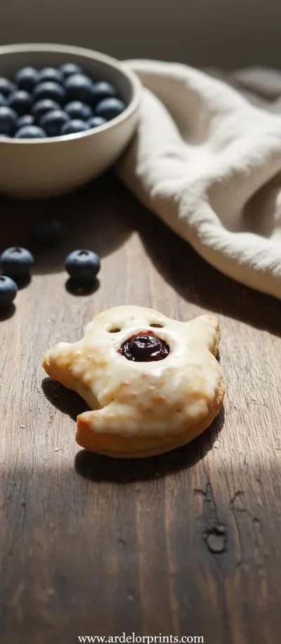 Vegan Blueberry Ghost Hand Pies