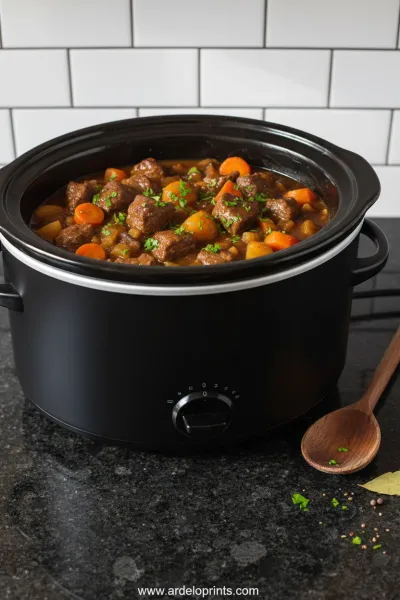 Hearty Slow Cooker Beef and Vegetable Stew