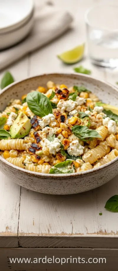 Creamy Street Corn Pasta Salad: Easy & Healthy