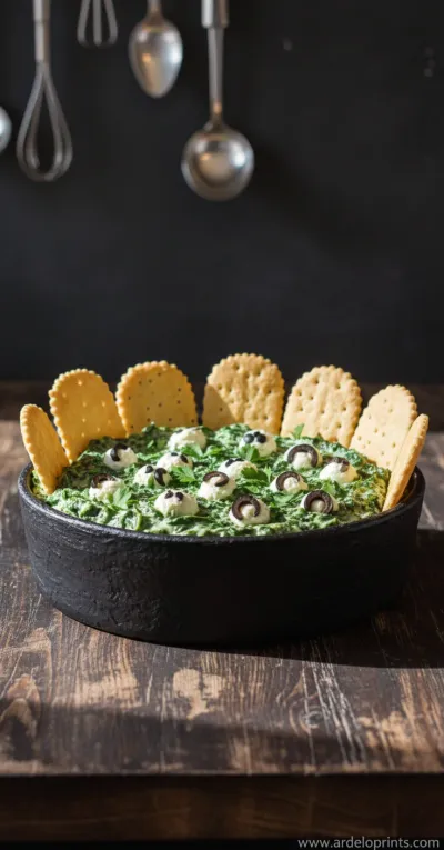 Spooky Graveyard Spinach Dip: Halloween Treat