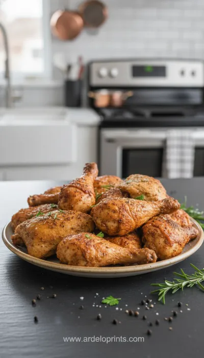 A plate showcasing one of the 6 easy air fryer chicken recipes