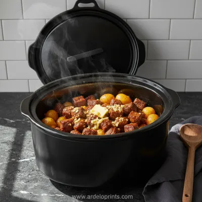 Slow Cooker Garlic Butter Beef Bites Recipe