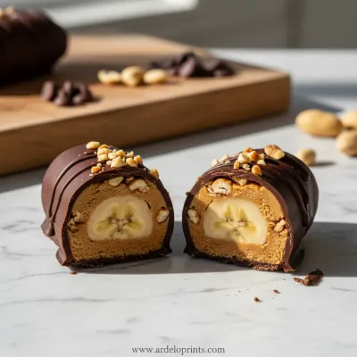 Low Calorie Frozen Banana Snickers: Guilt-Free Treat
