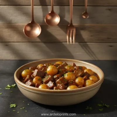 Crockpot Steak Bites and Potatoes