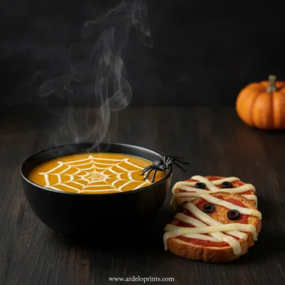 Spiders Web Soup with Mummy Toasties Recipe