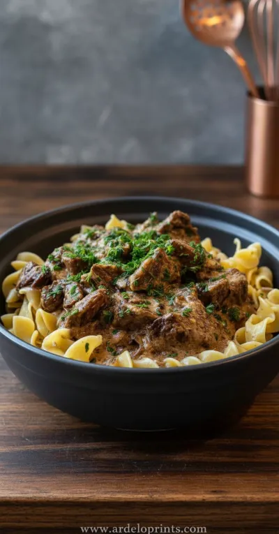 Crockpot Beef Stroganoff: Easy Dinner