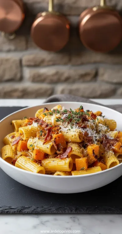 Pumpkin & Caramelized Onion Pasta Recipe