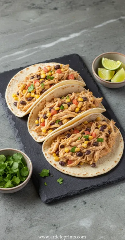 Crock Pot Fiesta Chicken: Easy Slow Cooker Recipe - ready to serve