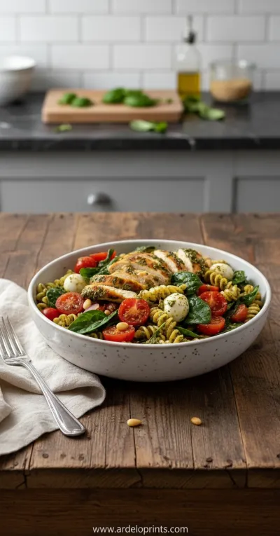 Chicken Pesto Pasta Salad: Easy & Fresh - ready to serve
