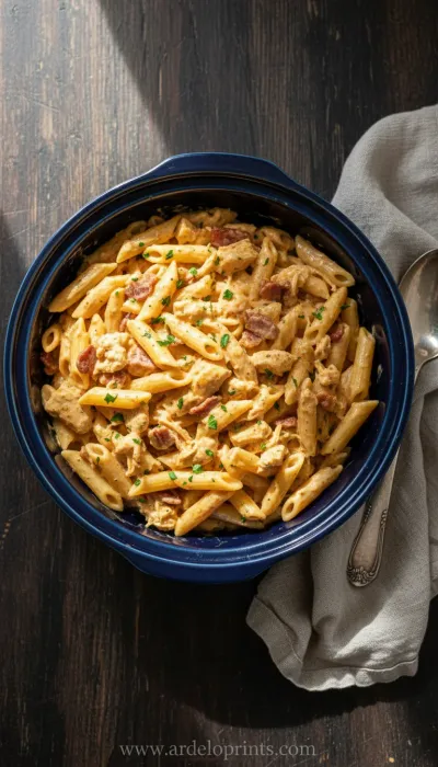 Crock Pot Creamy Cajun Chicken Pasta: Easy Dinner - ready to serve
