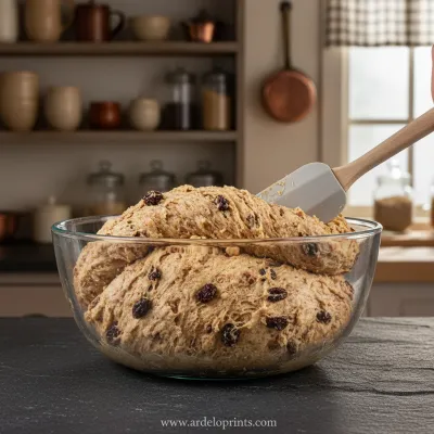 No-Knead Cinnamon Raisin Bread: Easy Homemade - cooking process