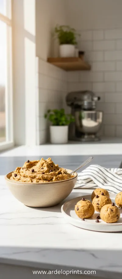 Healthy Chickpea Cookie Dough: Edible & Low Calorie - ready to serve
