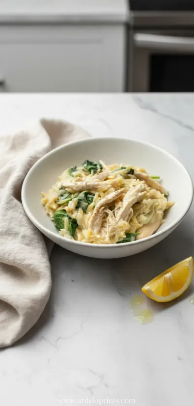 Lemon Chicken Orzo: Creamy & Delicious - ready to serve