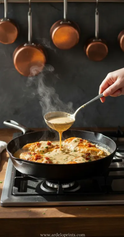 Smothered Chicken: Best Comfort Food Recipe - cooking process