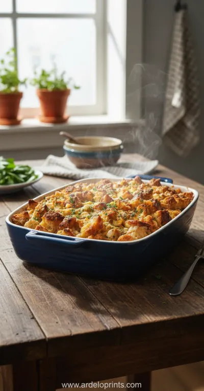 Chicken and Stuffing Casserole: Easy Recipe - ready to serve