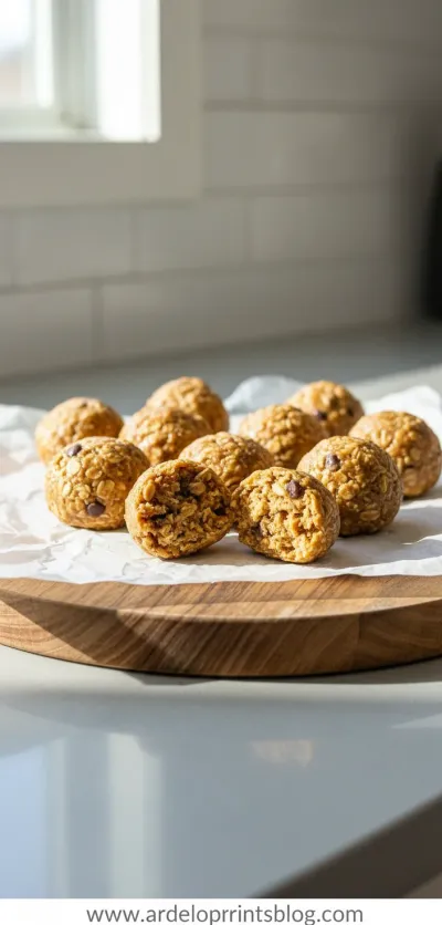 Oatmeal Peanut Butter Energy Bites - ready to serve