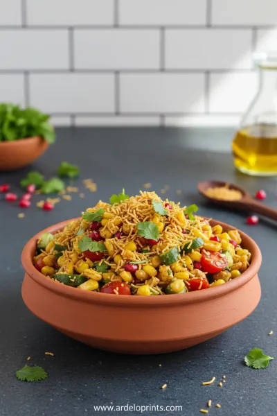 Vegetable Chaat Salad: Fresh Indian Recipe - ready to serve