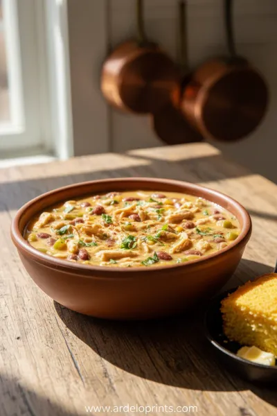 Cajun White Chicken Chili Recipe - ready to serve