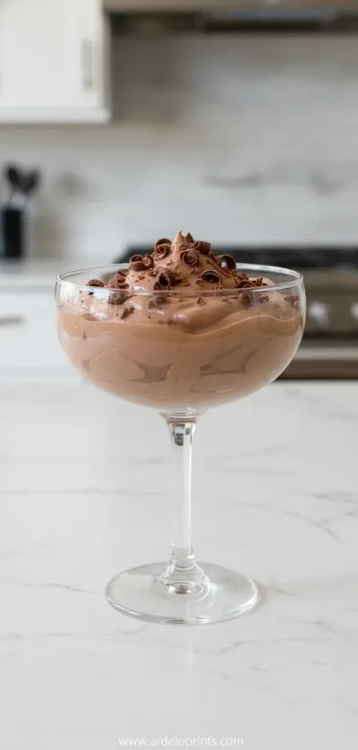 Chocolate Protein Fluff: Healthy Dessert & Snack - ready to serve